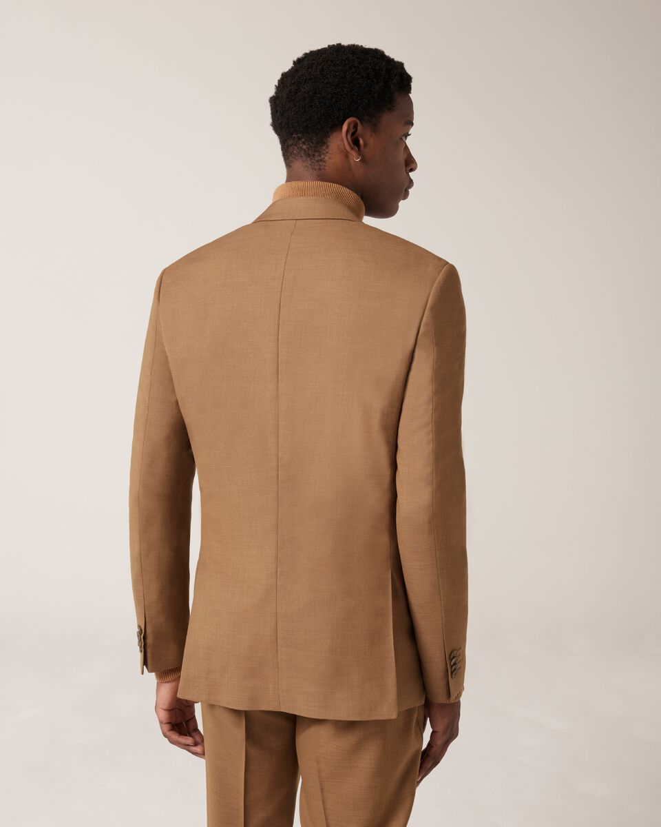 Slim Stretch Single Breasted Tailored Jacket, Tan, hi-res